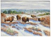 MANUEL GARZA (B.1940) BUFFALO