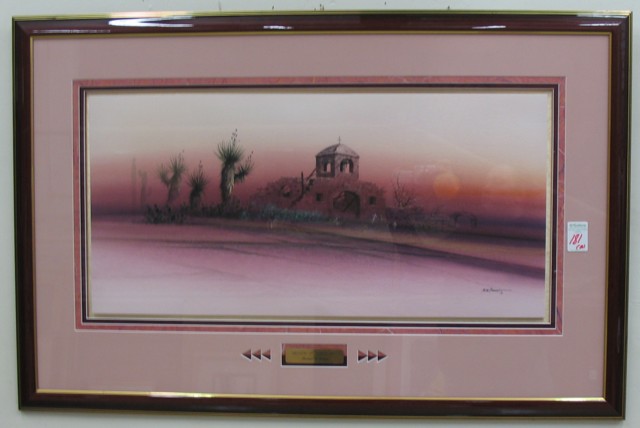 MANUEL S. FRANCO TWO WATERCOLORS ON