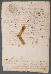 MANUSCRIPT DOCUMENT SIGNED BY