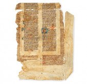 MANUSCRIPT PAGE ON VELLUMIN LA