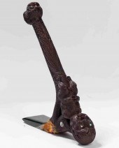 MAORI CARVED WOOD AND NEPHRITE