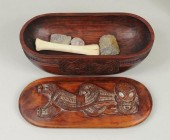 MAORI CARVED WOOD TREASURE BOX