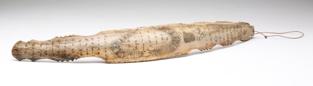 MAORI OR OCEANIC SCRIMSHAW RIB.