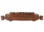 MAORI SHELL-INLAID CARVED WOOD