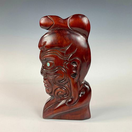 MAORI WARRIOR HAND CARVED WOODEN