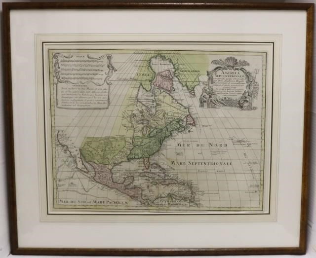 MAP "AMERICAN SEPTENTRIONALIS JUXTA