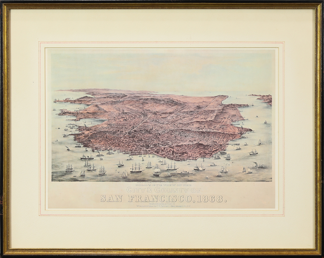MAP, BIRD'S EYE VIEW OF THE CITY