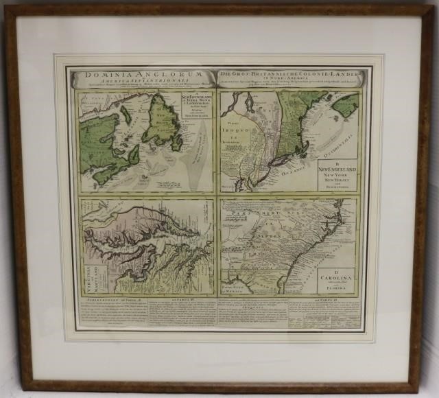 MAP "DOMINA ANGLORUM IN AMERICA" BY