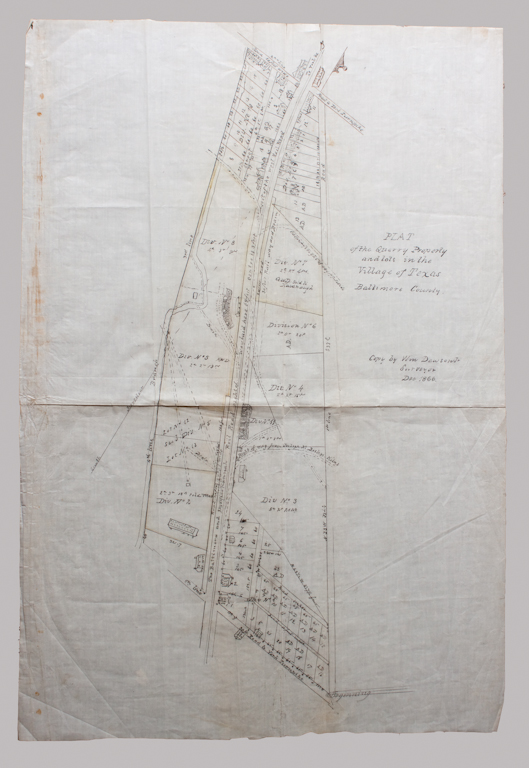 [Map] Hand-drawn plat of Texas
