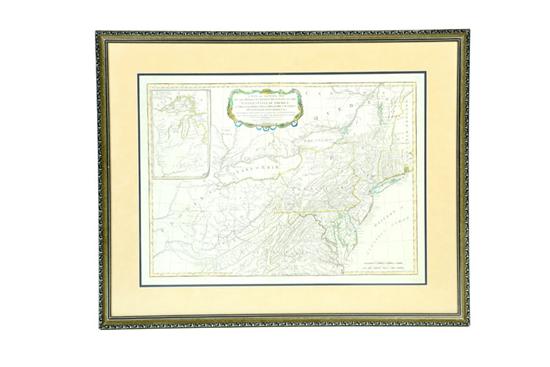 MAP.  Handcolored engraved map on
