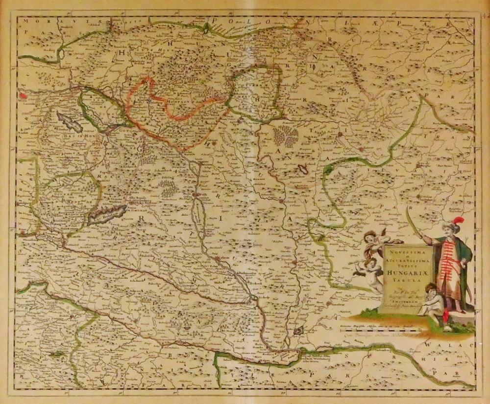 MAP: "HUNGARIA TABULA", 1684, BY