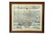 MAP.  Lithograph on paper  Mad
