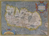 MAP: MAP OF IRELAND, 16TH C.,