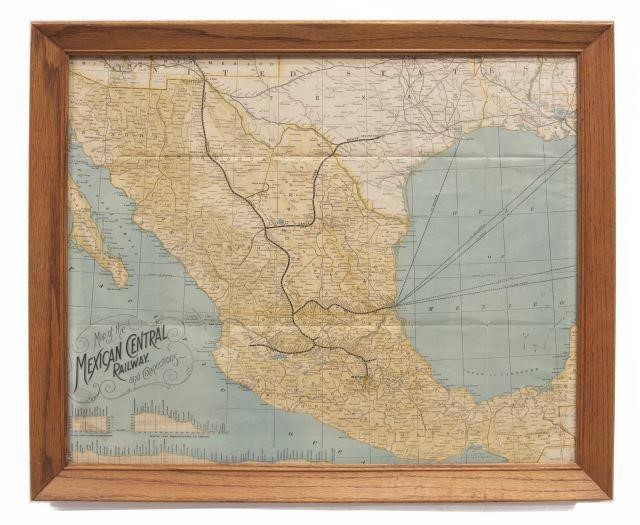 MAP MEXICAN CENTRAL RAILWAY &