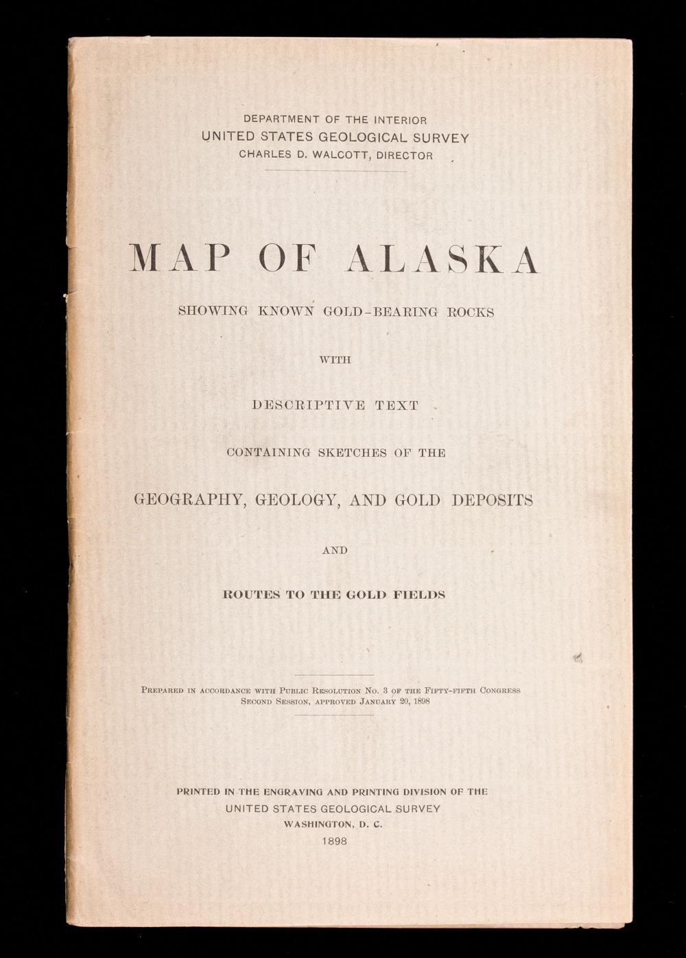 MAP OF ALASKAN GOLD RUSH[Map of