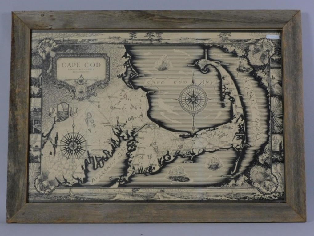MAP OF CAPE COD, BARNSTABLE COUNTY,