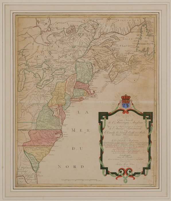Map of Colonial America Carte