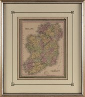 MAP OF IRELAND CIRCA 1850 ON P