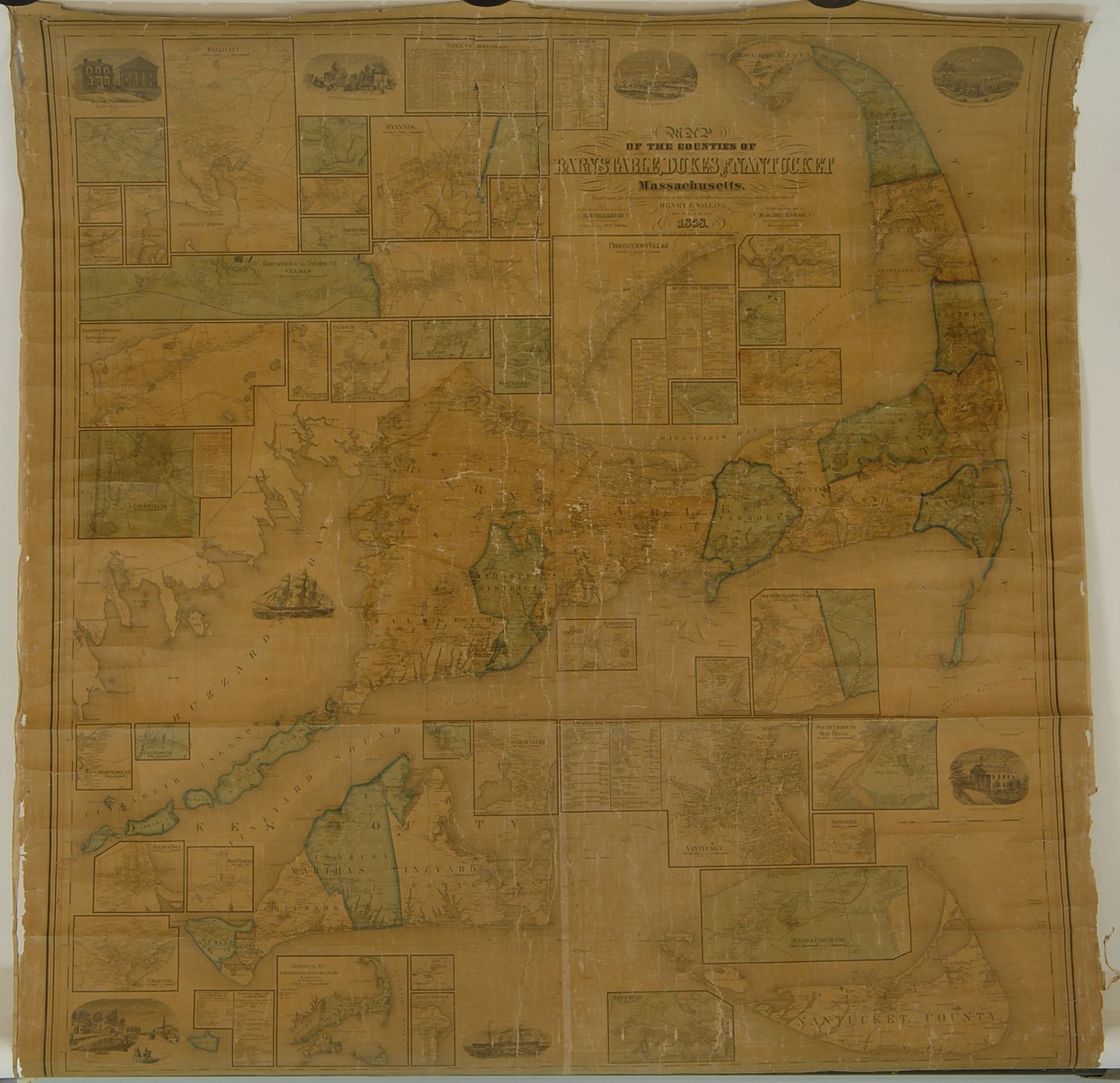 MAP OF THE COUNTIES OF BARNSTABLE