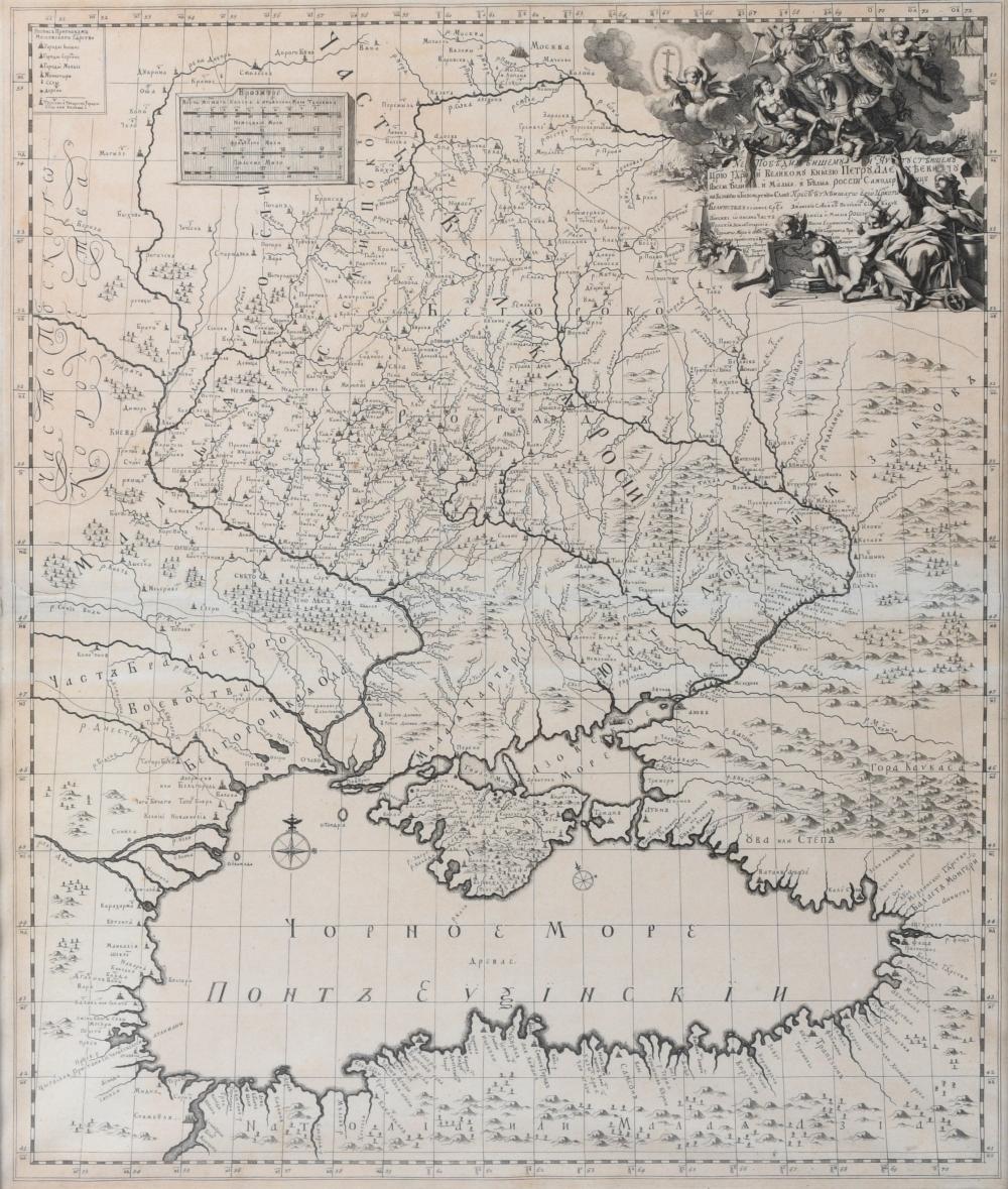 MAP OF UKRAINE AND THE BLACK SEA,