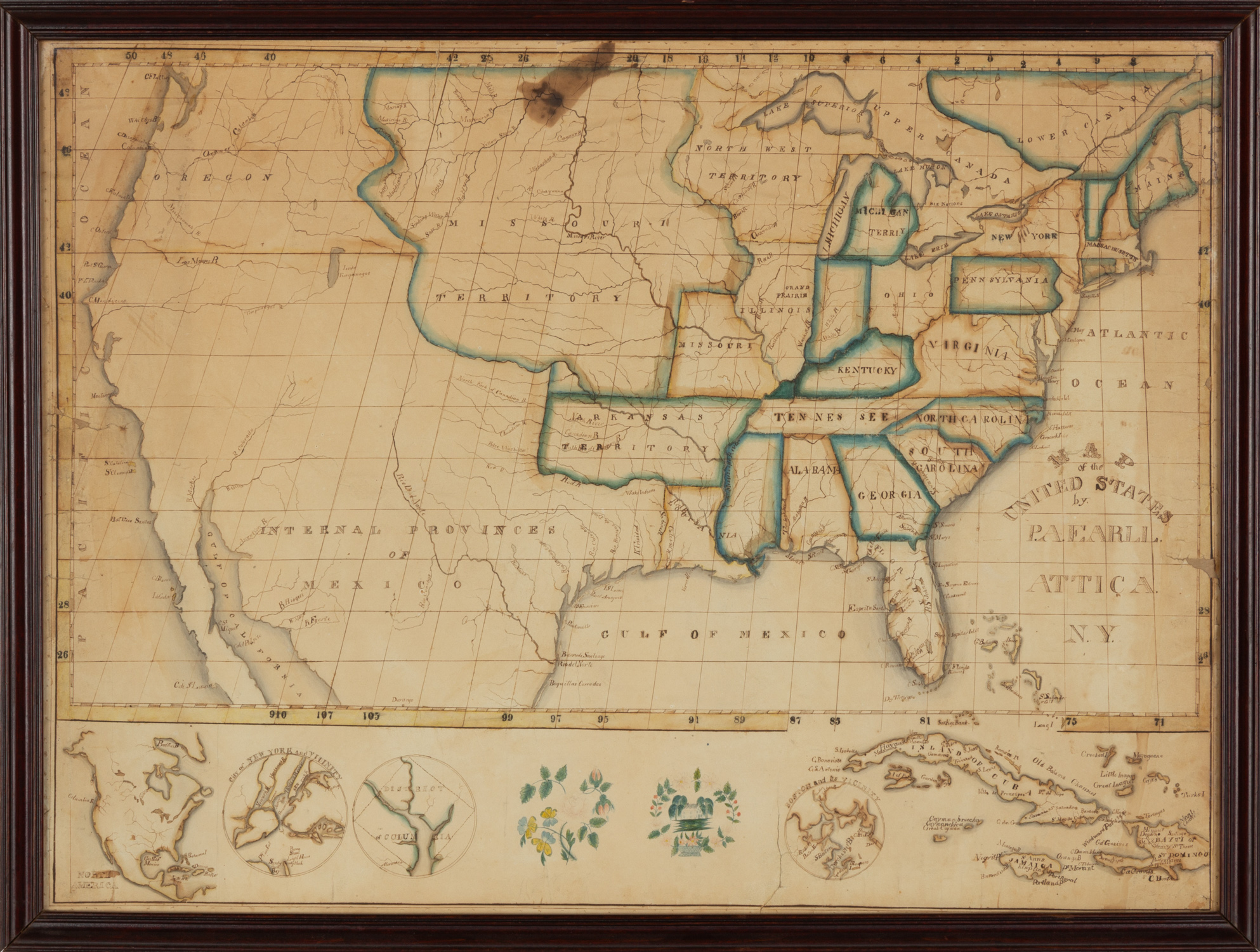 MAP OF UNITED STATES BY P. A.