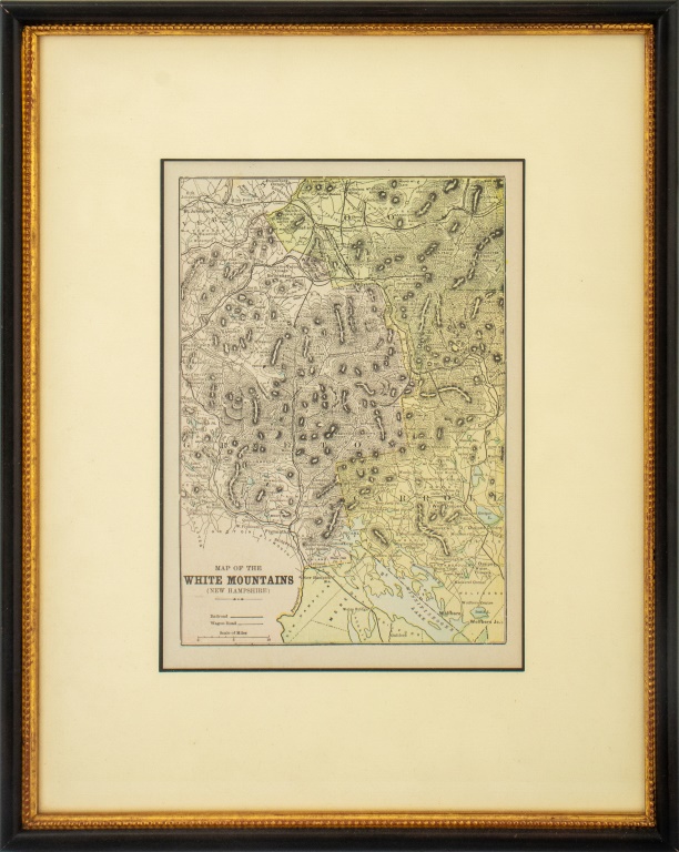 MAP OF WHITE MOUNTAINS OF NEW