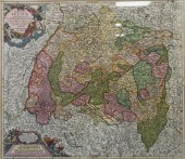 MAP OF WURTTEMBERG, GERMANY, H