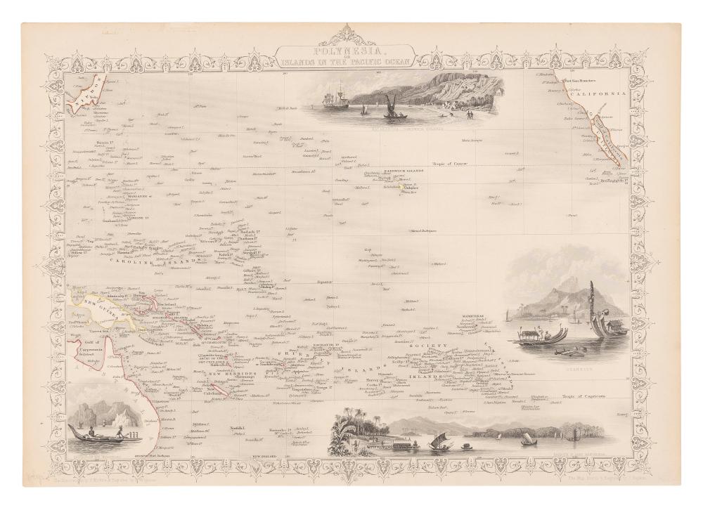 MAP "POLYNESIA. ISLANDS IN THE