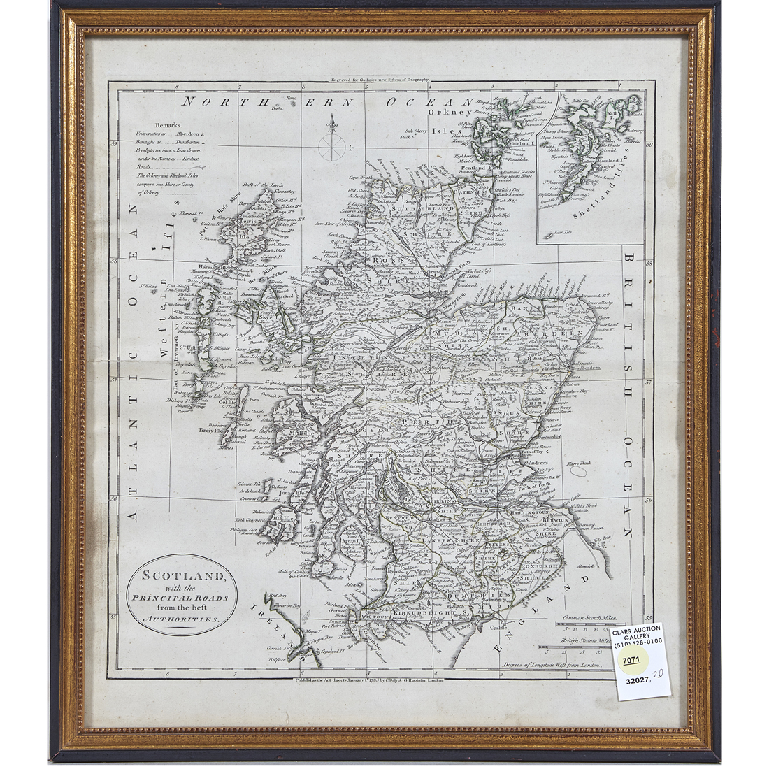 MAP, SCOTLAND WITH THE PRINCIPAL