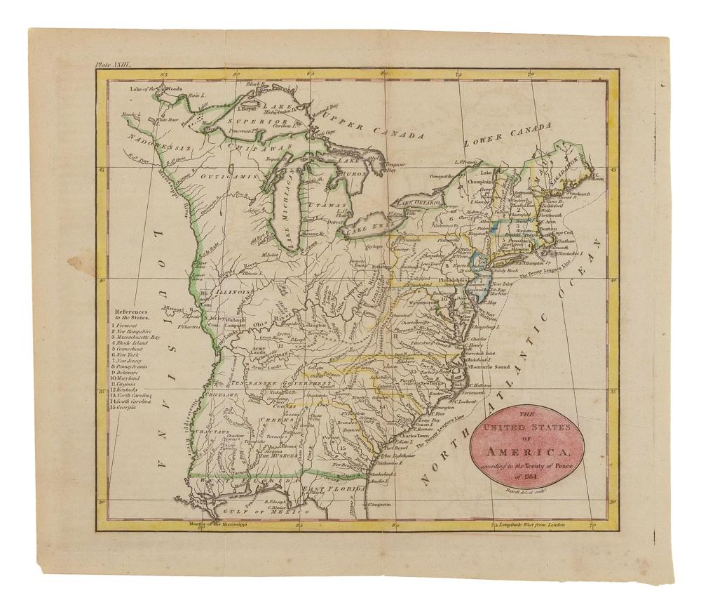 MAP "THE UNITED STATES OF AMERICA