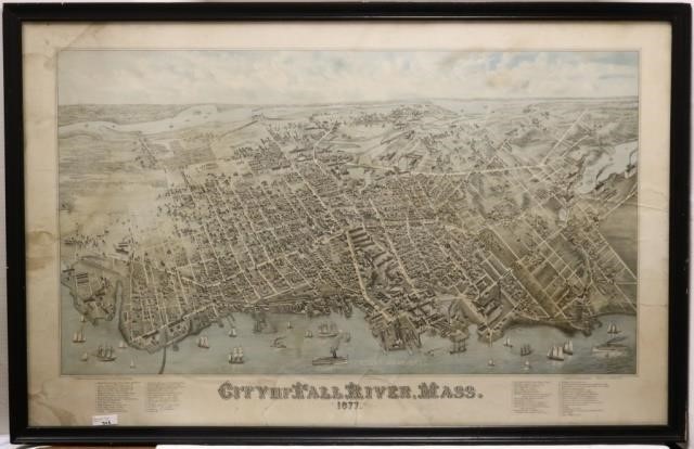 MAP TITLED "CITY OF FALL RIVER",