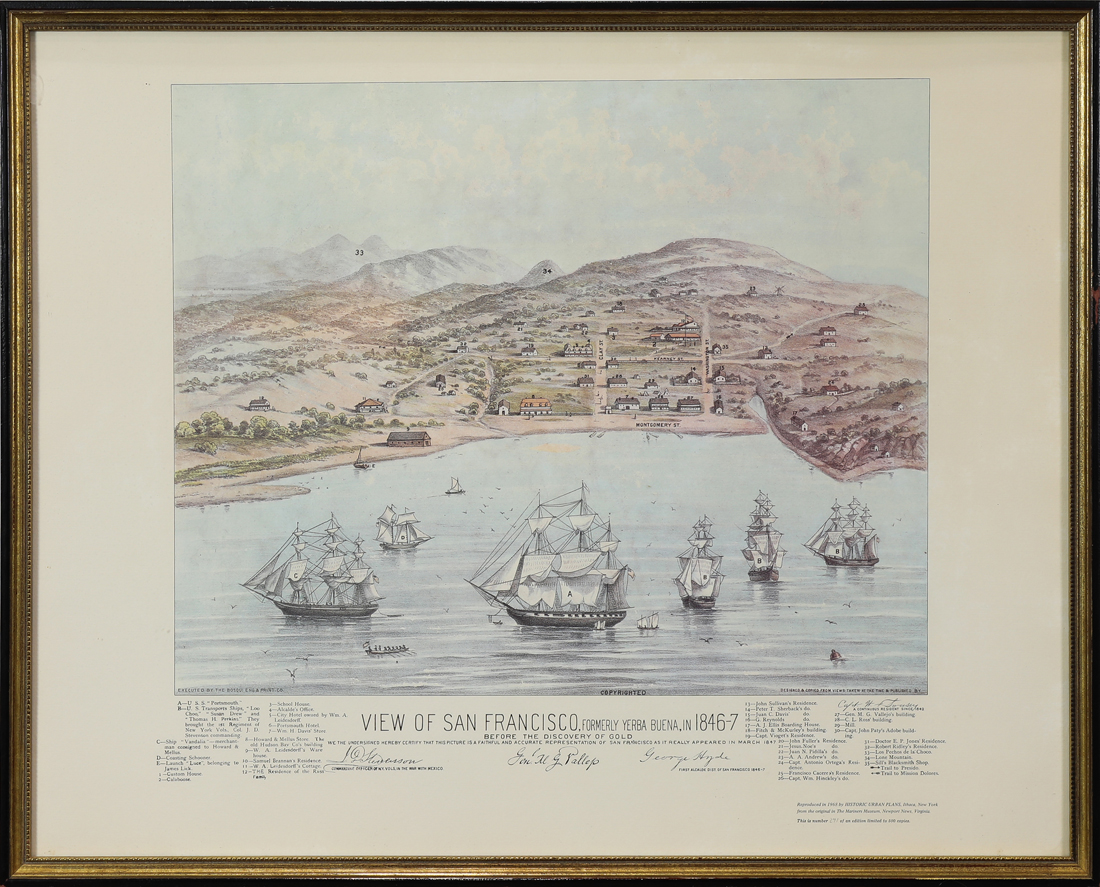 MAP, VIEW OF SAN FRANCISCO,