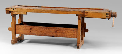 Maple and pine work bench, one side