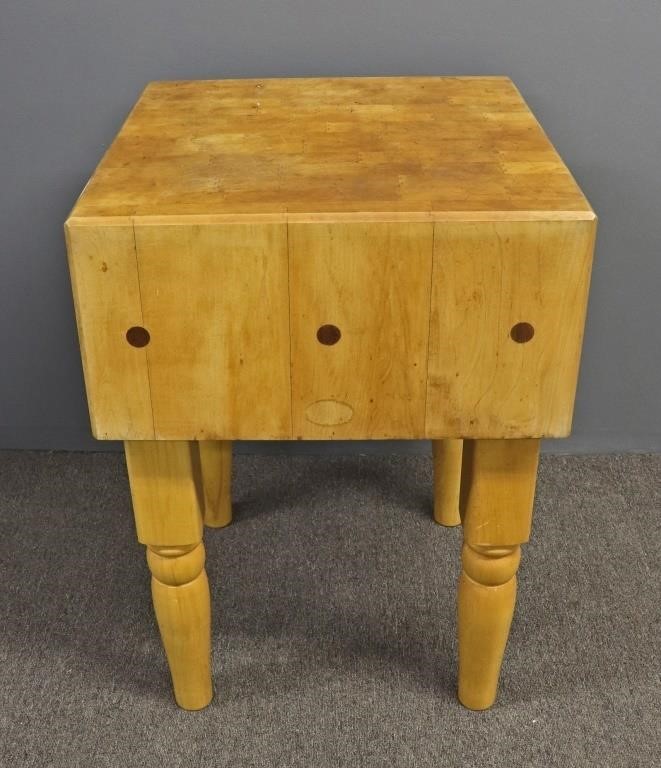 Maple butcher block, 34"h, 23"w x
