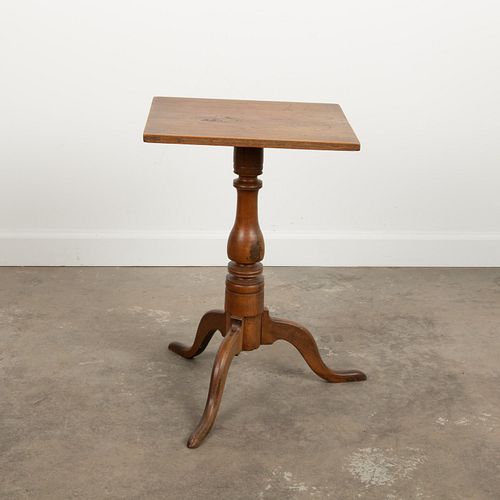 MAPLE CANDLE STAND, 19TH C.A