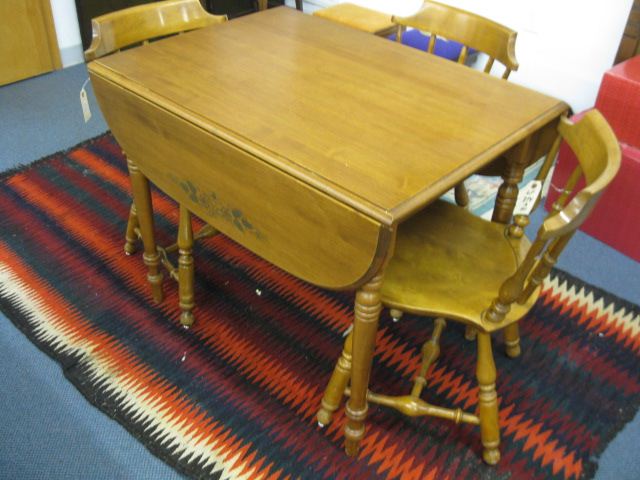Maple Dinette Set dropleaf table