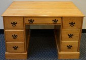 MAPLE DOUBLE PEDESTAL DESK 29