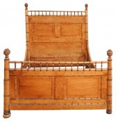 MAPLE FAUX-BAMBOO BEDlate 19th