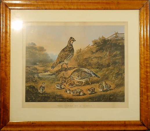 Maple framed Currier & Ives "The