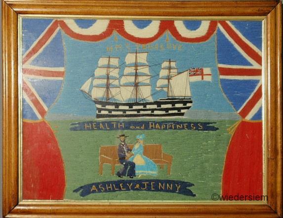 Maple framed Wooley ?HMS True