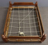 Maple hired man's rope bed or