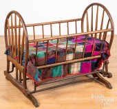 MAPLE ROCKING CRADLE, CA. 1900