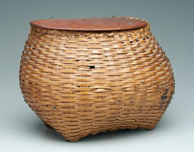 Maple split basket, hand-planed