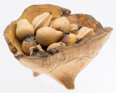 MAPLE WOOD BOWL WITH WOOD AND