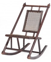 MAPLE, WOVEN STEEL ROCKING CHA