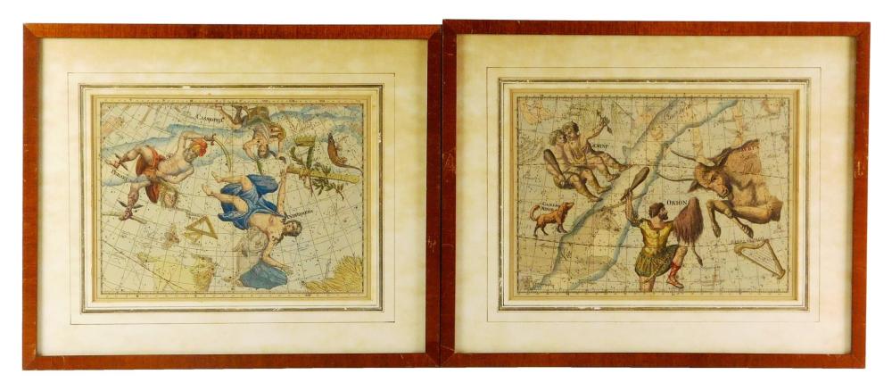 MAPS: TWO HAND-COLORED CELESTIAL
