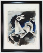 MAQBOOL FIDA HUSAIN CUBIST HOR