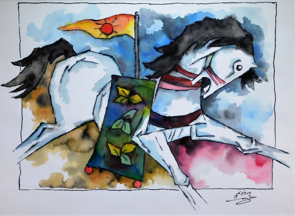 MAQBOOL FIDA HUSSAIN RAGING HORSE