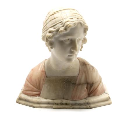 Marble and Alabaster Bust of Mignon