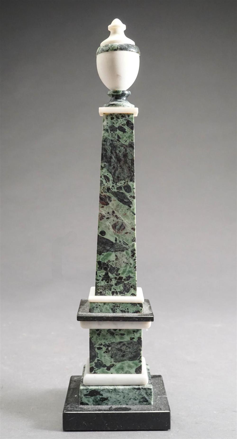 MARBLE AND ALABASTER OBELISK